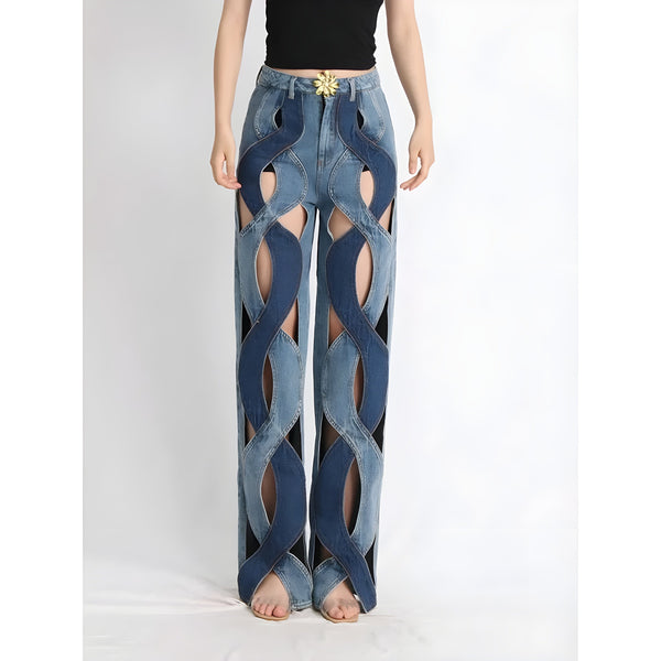 The Rowan High-Waisted Patchwork Pants SA Formal 