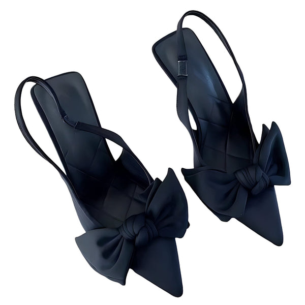 The Natalia Bow Knot Heel Pumps - Multiple Colors SA Formal Black EU 35 / US 5 