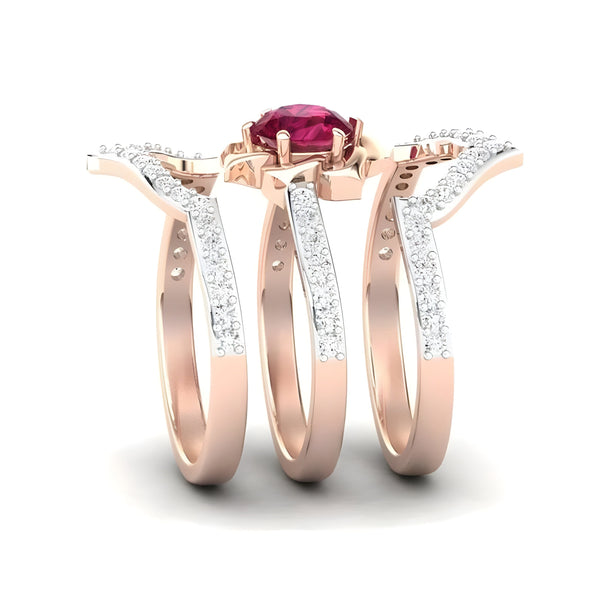 The Ruby Rose Inlaid Ring 0 SA Styles 