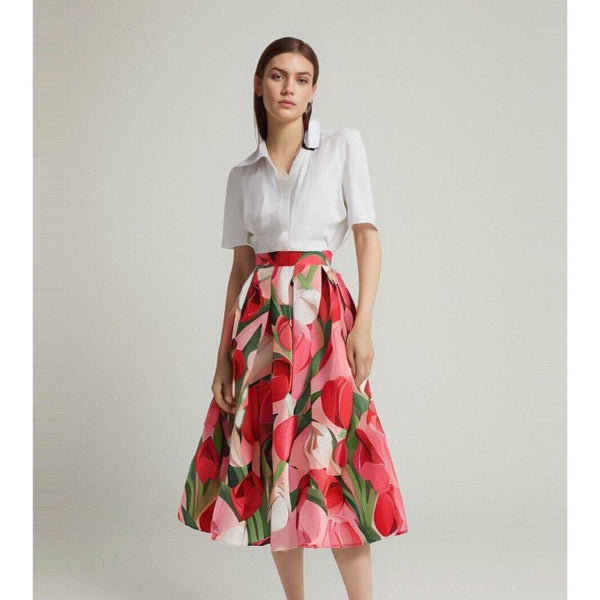 The Petals High Waist Pleated Skirt 0 SA Styles 