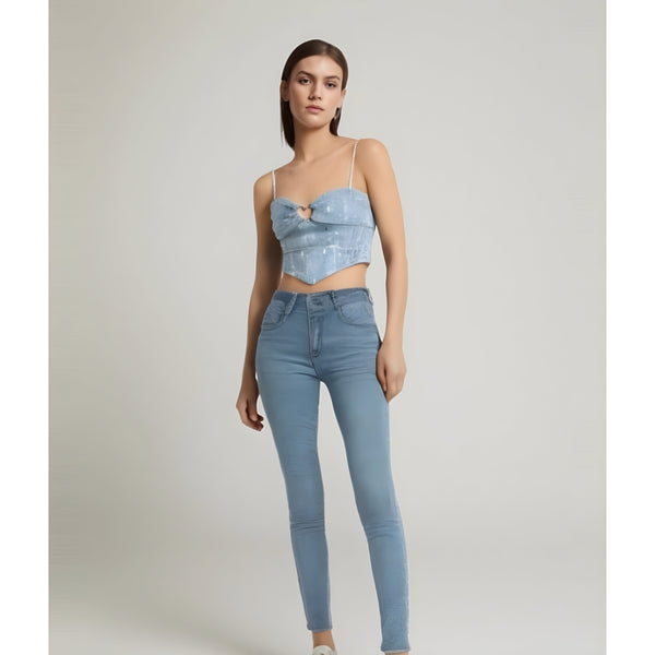 The Zephyra Sleeveless Crop Top Blouse SA Formal 