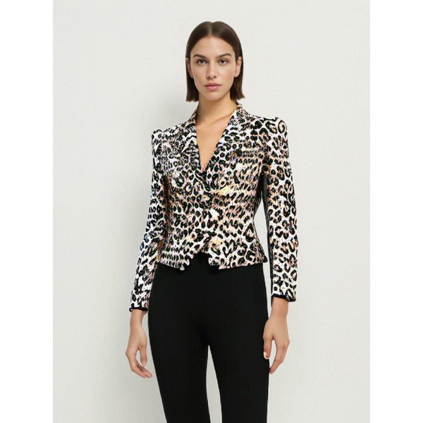 The Leopard Slim Fit Blazer 0 SA Styles 