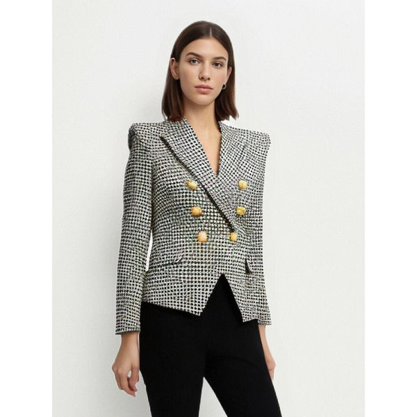 The Paulette Slim Fit Houndstooth Blazer Luke + Larry 