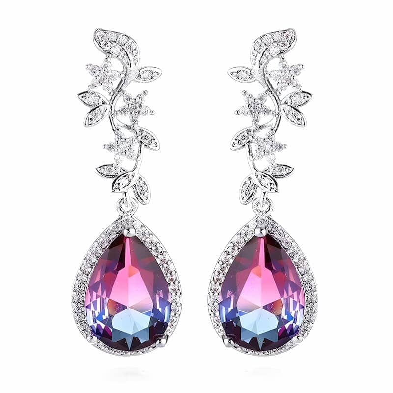 The Aurora Crystal Drop Earrings Luke + Larry 