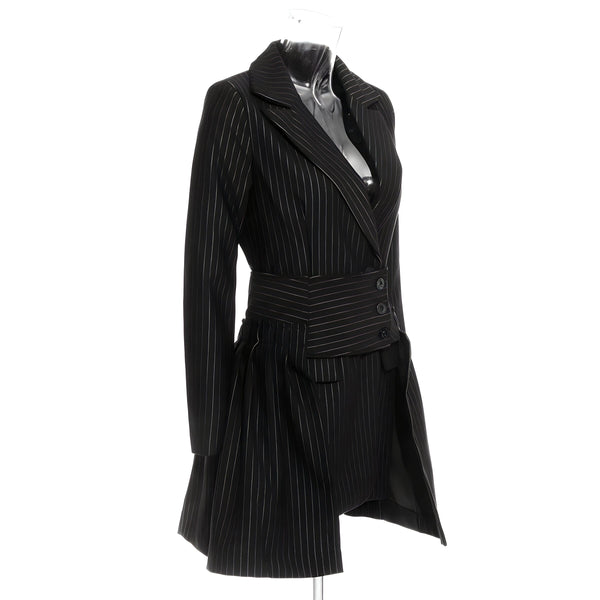 The Georgine Pinstripe Long Tail Blazer Sarah Ashley 