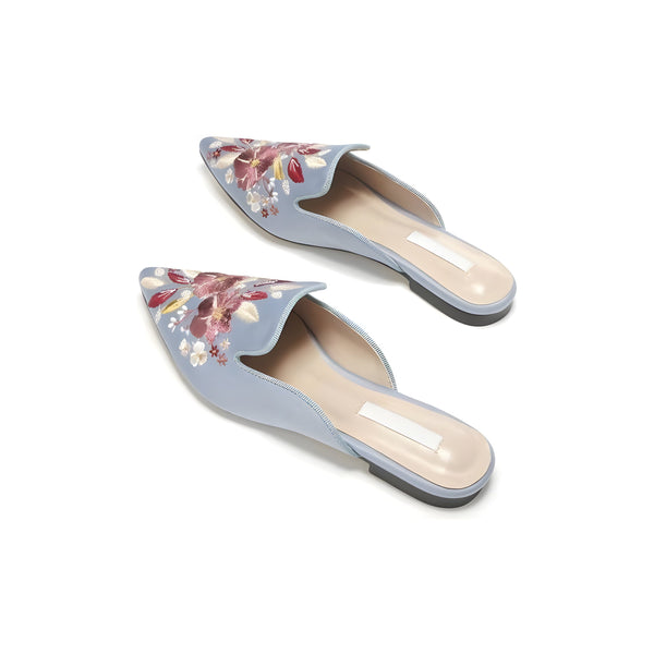 The Flora Satin Mules Slip On Loafers - Multiple Colors Luke + Larry 